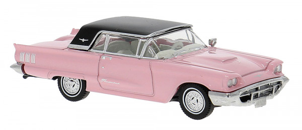 Brekina 18202 - Ford Thunderbird Cabrio mit Hardtop, rosa