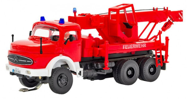 Viessmann 8052 - Feuerwehr MB Rundhauber 3achs Bergekran mit Rundumleuchten, Funktionsmodell