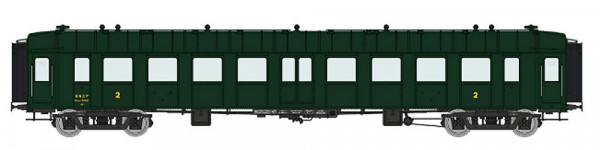 REE VB-383 - SNCF Reisezugwagen OCEM 2.Klasse grün RA B9 Ep.3b, Dach grün