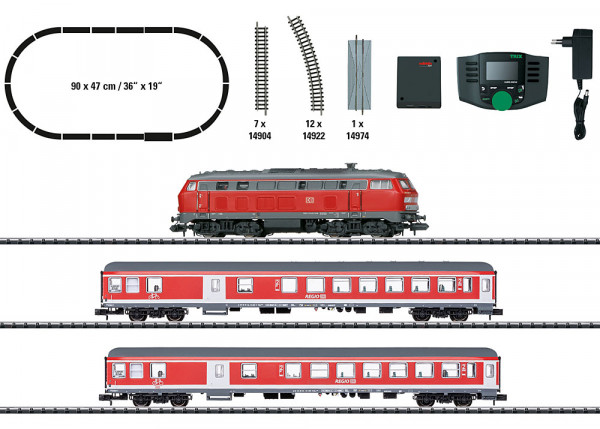 Trix 11170 - Digital-Startpackung Freizeitexpress mit DB AG Diesellok BR218 Ep.6