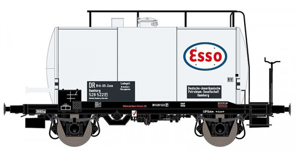 Exacttrain 20614 - DR Kesselwagen 2-achsig 30cbm Kessel Bauart "Uerdingen" Ep.3a, "Esso", Brit-US-Z