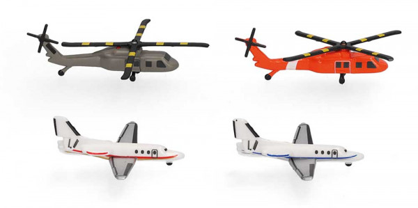 Herpa 535939-001 - Helicopter und Bizjet set (2+2)