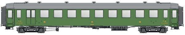 LSmodels MW40948 - PLM Reisezugwagen 3.Klasse C10yfi OCEM36 grün Ep.2, Dach grau
