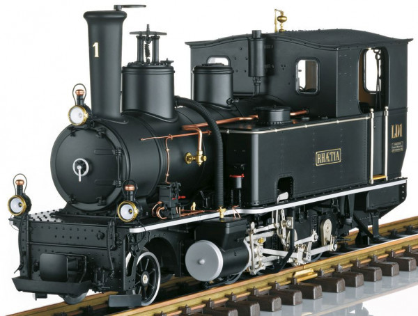 LGB 26274 - RhB Dampflok G3/4 LD "Rhätia" schwarz Ep.1 (6), mit mfx/DCC Decoder + Sound