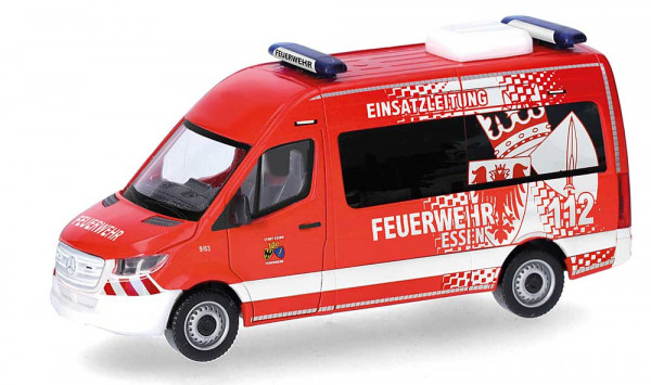 Herpa 098243 - Mercedes-Benz Sprinter 18 Bus Hochdach "Feuerwehr Essen"