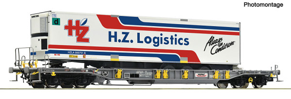 Roco 6600360 - HUPAC Taschenwagen T3 Hupac mit H.Z. Logistics Kühltrailer E6