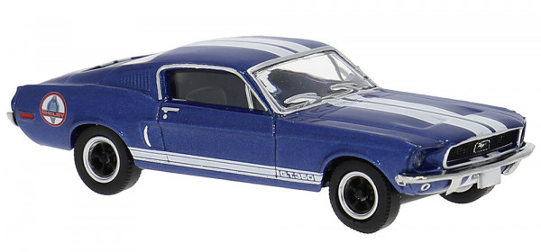 Brekina 19618 - Ford Mustang "Shelby" blau/weiß 1968