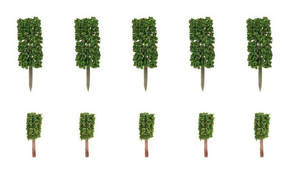 Faller 181592 - 10 Vorgartenbäume, Thuja, säulenförmig
