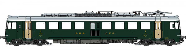 LSmodels 17059S - SBB Triebwagen RBe 4/4 grün, Altes Logo, Ep.3, DCC + Sound