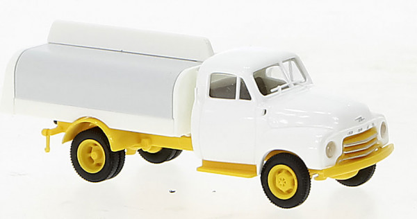 Brekina 35340 - Opel Blitz Geränkeaufbau weiss, gelb, 1952,