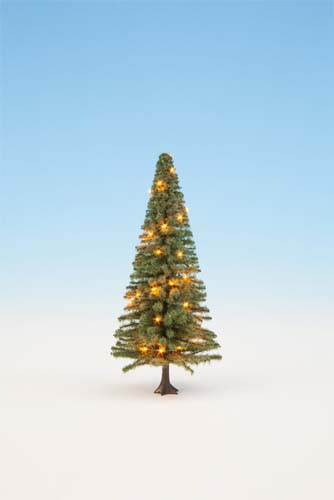 Noch 22131 - Beleuchteter Weihnachtsbaum, grün, mit 30 LEDs, 12 cm hoch