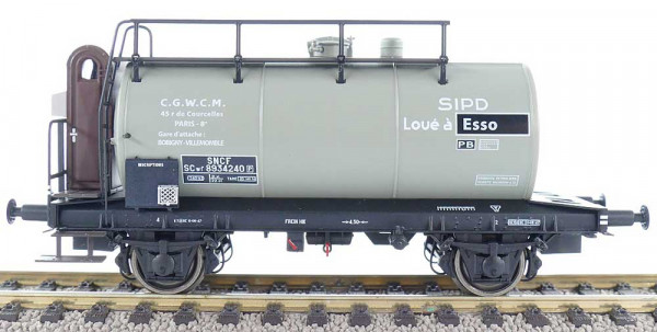 Exacttrain 20536 - SNCF Leichtbau-Kesselwagen Uerdingen 24cbm mit Bremserhaus grau Ep.3, "C:GW.C.M.