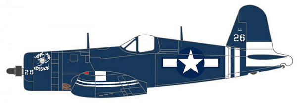 Herpa 81AC104 - Vought F4U-1D Corsair - USMC VMF-512, USS Gilbert Islands, 1945