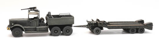 Artitec 6870283 - B M19 Diamond T mit Anhänger Fertigmodell aus Resin, lackiert