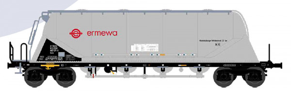 NME 203619 - DB AG Ermewa Zementsilowagen Uacns "ERMEWA", silber Ep.6