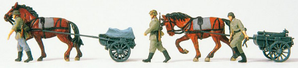Preiser 16576 - Gefechtskarren lf 9, bespannt Deutsches Reich 1939-45, Bausatz