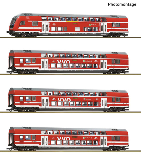 Roco 6220319 - DB-AG 4er Set Dosto VVO DB AG AC E6