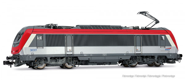 Arnold HN2681S - SNCF, Elektrolokomotive BB 36001, silber-rote Farbgebung mit „Casquette”-Logo, mit