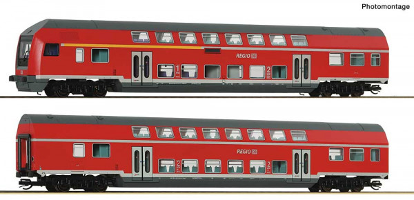 Roco 6290071 - 2er Set Doppelstockwagen DB-AG DCC