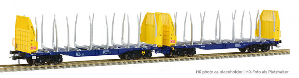 Sudexpress T657028 - DB AG Doppel Holztransportwagen Sggmrss Ep.6, "VTG", "Swiss Krono"