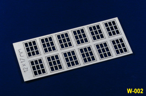 Proses PW-002 - Sprossenfenster 12 x 17 mm, 9 - Scheiben, Lasergeschnitten H0/00 12 Stück