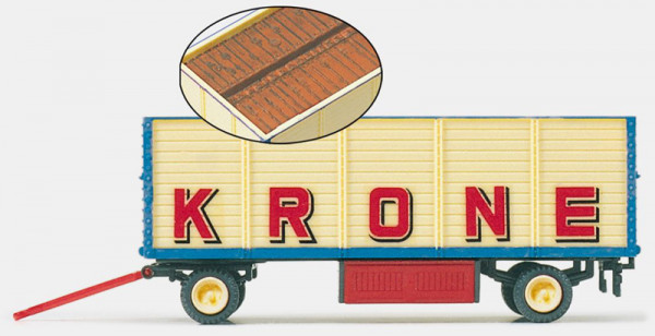 Preiser 21020 - Packwagen offen 6mtr "Circus Krone" Fertigmodell mit Beladung von Elefantenpodesten