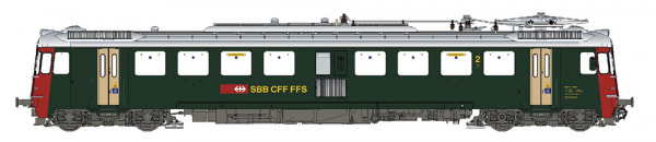 LSModels 17548S - SBB Elektrotriebwagen RBe4/4 grün Prototyp Ep.5a, AC-digital + Sound