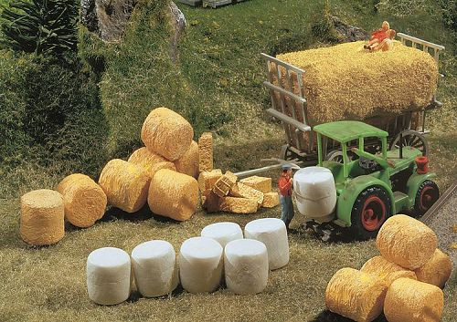 Faller 272562 - Silo + Strohballen patiniertes Modell