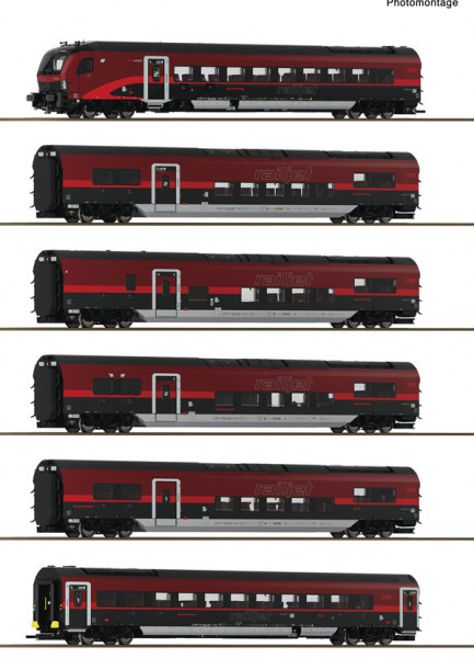 Roco 6200178 - ÖBB 6er Set Railjet ÖBB DC E6