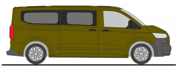 Rietze 11733 - Volkswagen e-Transporter T7 Bus LR FD warm green metallic