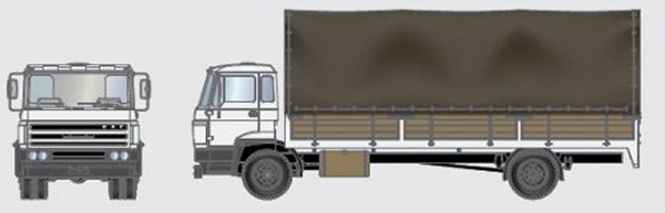 Artitec 487.053.02 - DAF Kipp-Fahrerhaus Pritschen Kab B weiss Fertigmodell aus Plastik, lackiert
