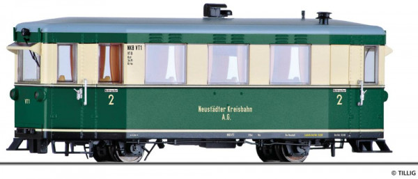 Tillig 02956 - NKB Triebwagen VT1 creme/grün Ep.3, "Neustädter Kreisbahn"