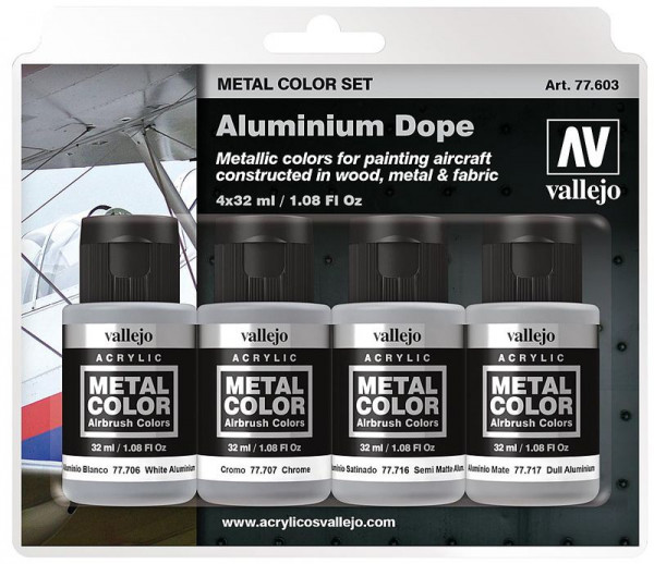 Vallejo 777603 - Farbset, Metall, Holzanstrich