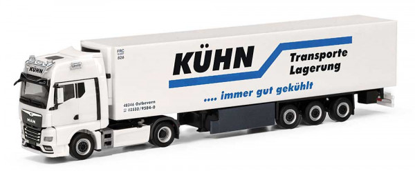 Herpa 318020 - MAN TGX GX Kühlkoffer-Sattelzug "Kühn Kühltransporte"