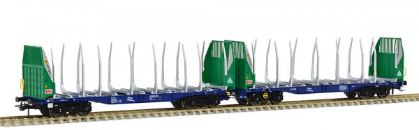 Sudexpress S657010 - DB AG Holztransportwagen grün/blau der VTG, "Papierholz Austria" Ep.6