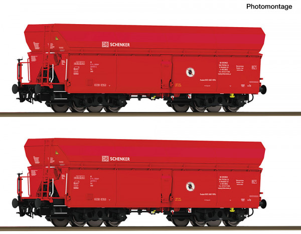 Roco 6600326 - DB-AG 2er Set Selbstentladewagen Wap DB Schenker E6