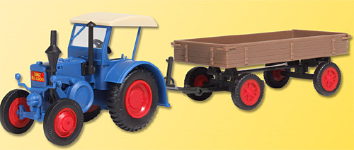 Kibri 12232 - LANZ mit Gummiradwagen 10 x 2,3 2,7 cm Bausatz