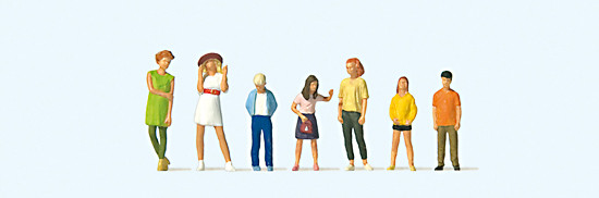 Preiser 10698 - Stehende Jugendliche, 7 Figuren