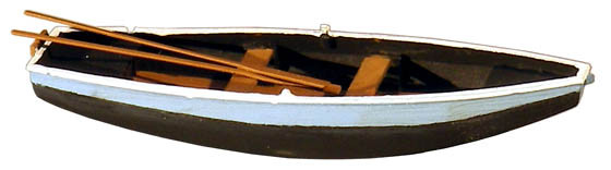Artitec 387.09-GN - Ruderboot (Stahl) grün Fertigmodell