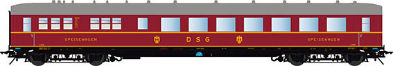 Lenz 41264-06 - Schürzenwagen DSG-Speisewagen, DB, Ep.3b, RAL 3003