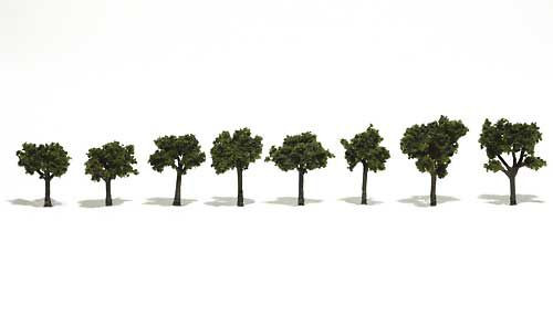 Woodland TR1501 - Laubbäume mittelgrün ca. 2 - 3 cm 8 St.