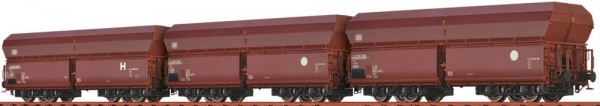 Brawa 50878 - Set (3er) Offener Güterwagen Fals DB, Epoche IV