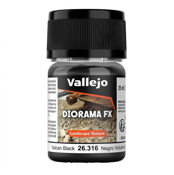 Vallejo 726316 - Vulkan-Schwarz, 0,1 - 0,6 mm,