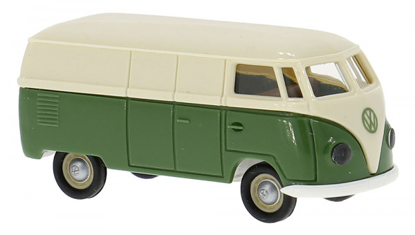 Brekina 32077 - VW T1a Kasten, hellbeige/grün, 1950