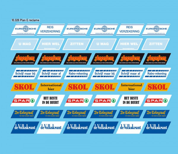 Artitec 10.326 - Plan E Werbedecal set