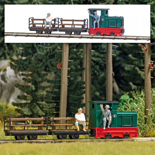 Busch 12015 - Feldbahn-Set Personentranspor
