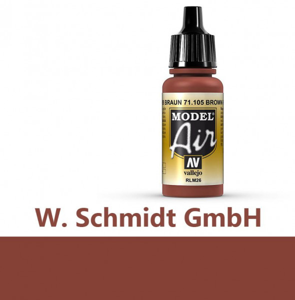 Vallejo 771105 - Model Air Braun, 17 ml