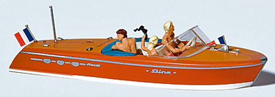 Preiser 10689 - Motorboot Riva Ariston mit Besatzung (2)
