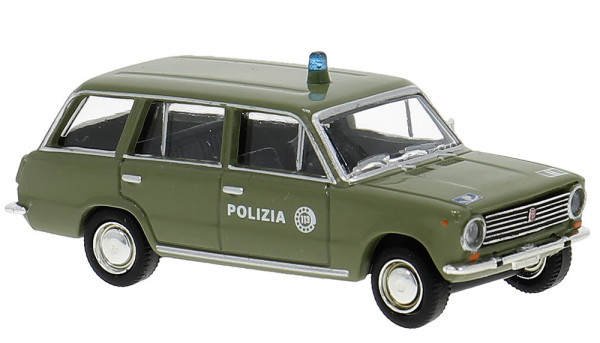 Brekina 22428 - Fiat 124 Familiare, 1966, Polizia, 1:87