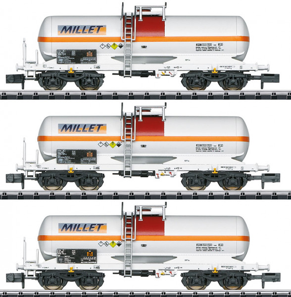 Trix 18266 - NS Set 3-teilig Kesselwagen 4-achsig Ep.6, "Millet"